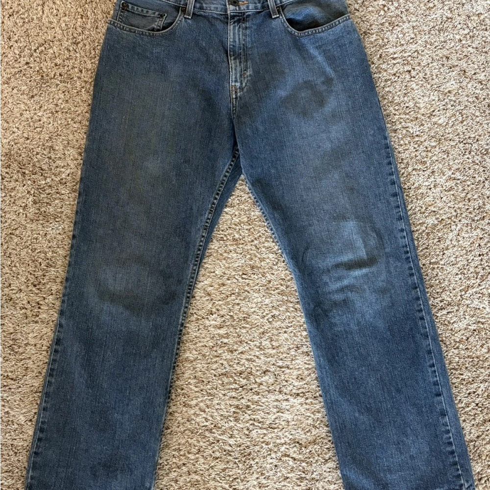 Eddie Bauer Jeans Mens 32x30 Blue Relaxed Fit Straight Leg 100% Cotton Denim